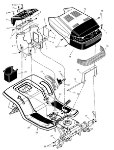 Part Location Diagram of 44X7575 Murray Decal, Left Hood